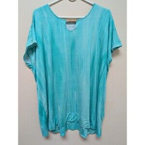 Lisa Rinna Collection Top Womens XXS Keyhole Neck Blousy Knit Rayon Stretch